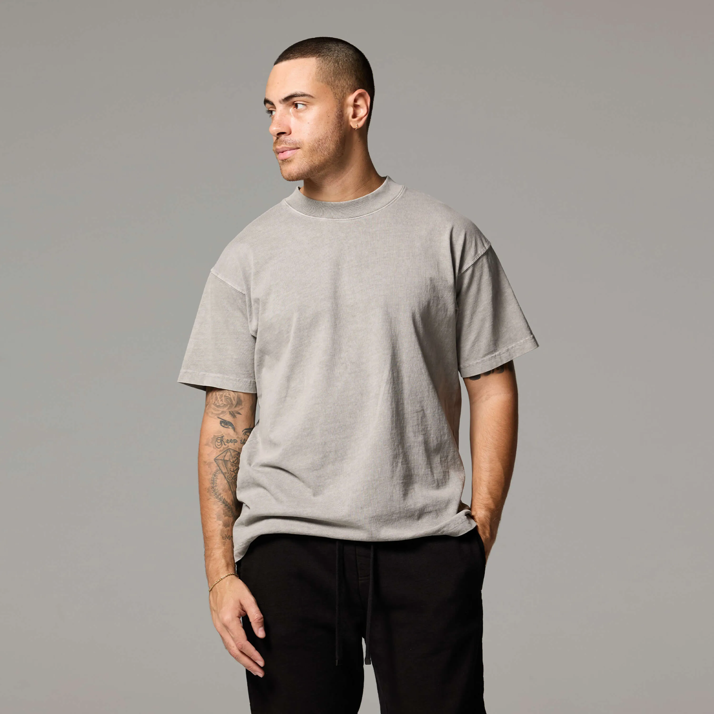 MENS MOCK NECK TEE sold by Talentless