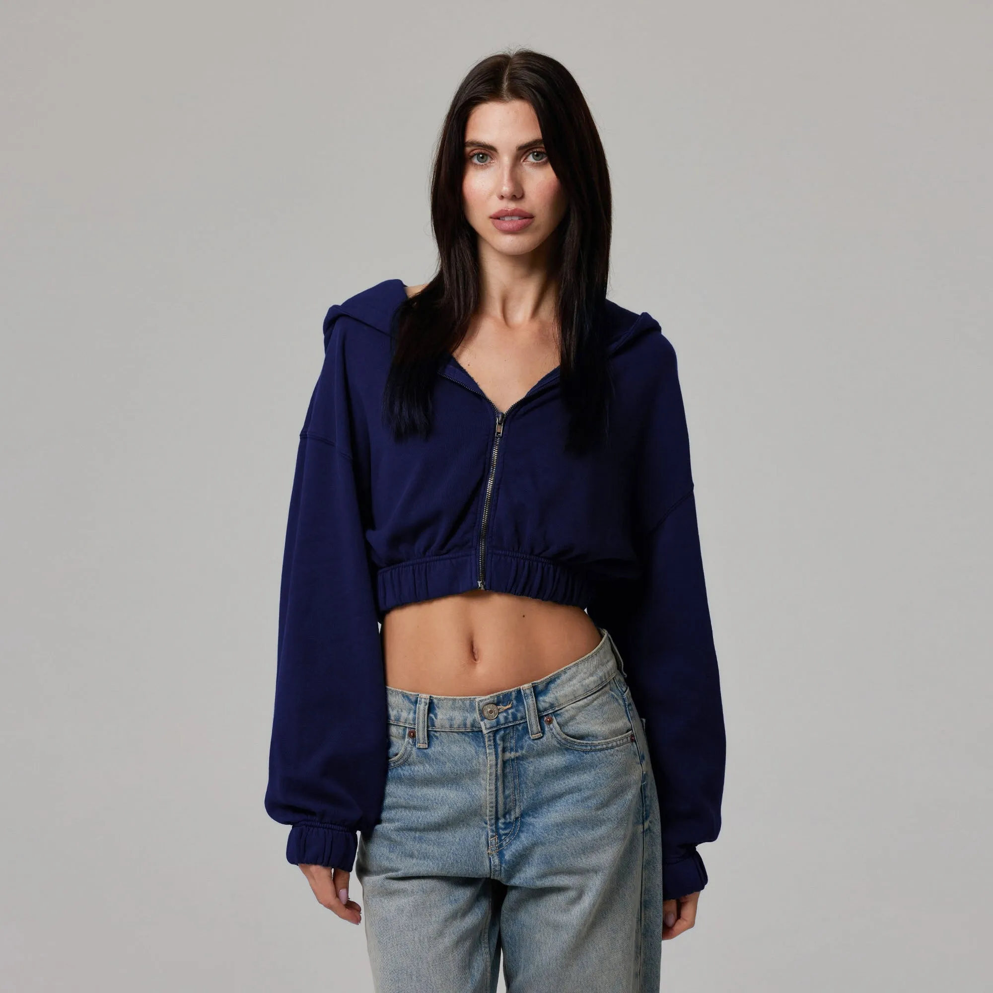 WOMENS ZIP CROP JACKET sold by Talentless product image thumbnail 2