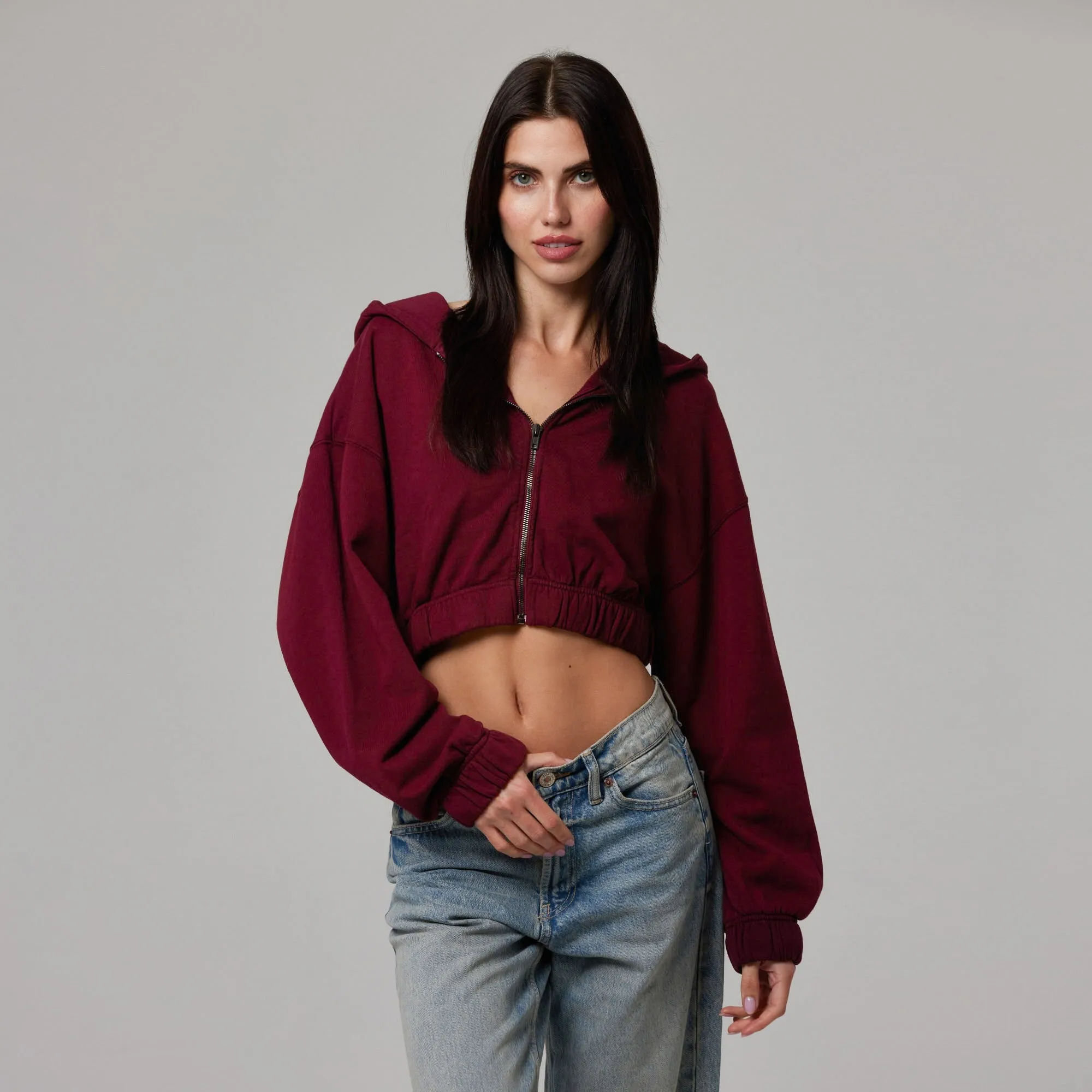 WOMENS ZIP CROP JACKET sold by Talentless product image thumbnail 2
