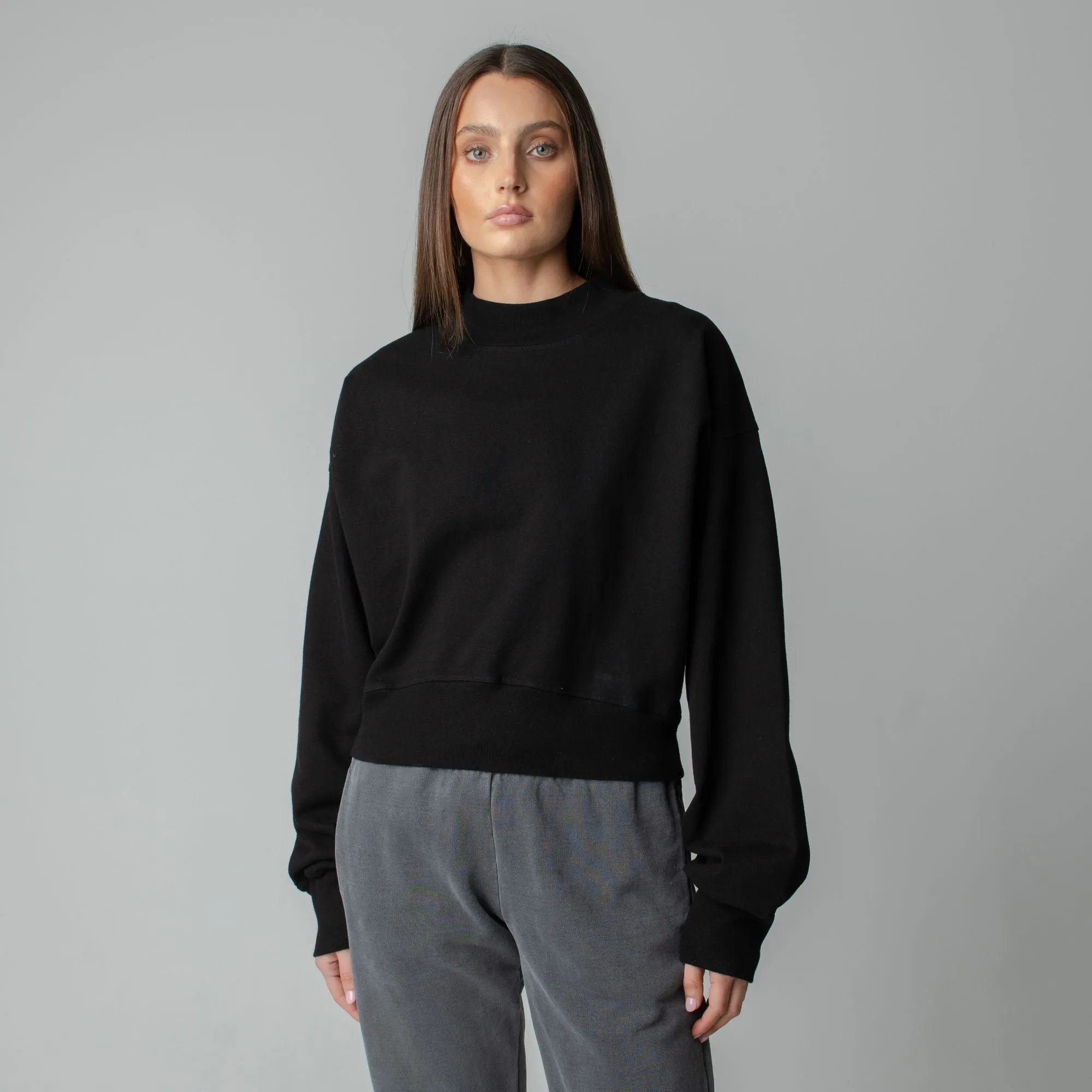 WOMENS MOCK NECK CREWNECK sold by Talentless product image thumbnail 3