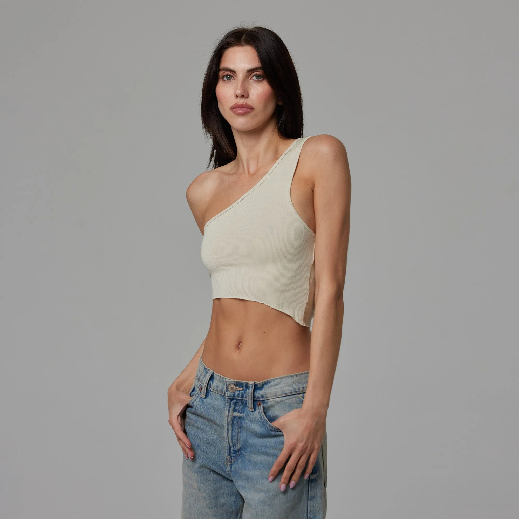 ASYMMETRICAL CROP TANK sold by Talentless product image thumbnail 3