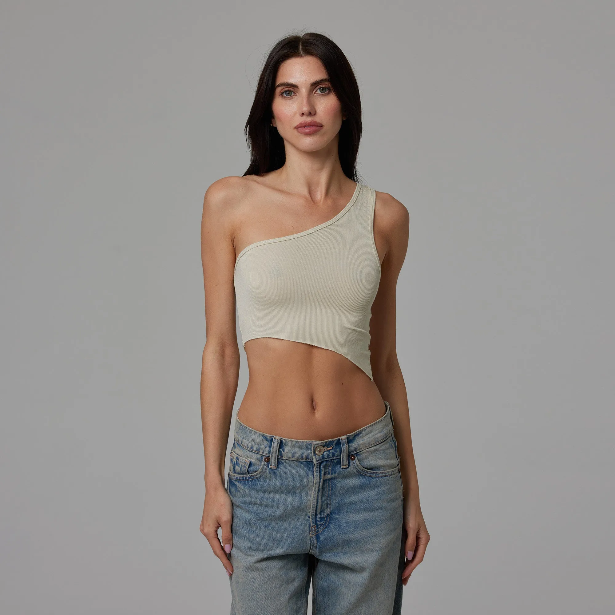 ASYMMETRICAL CROP TANK sold by Talentless product image thumbnail 2