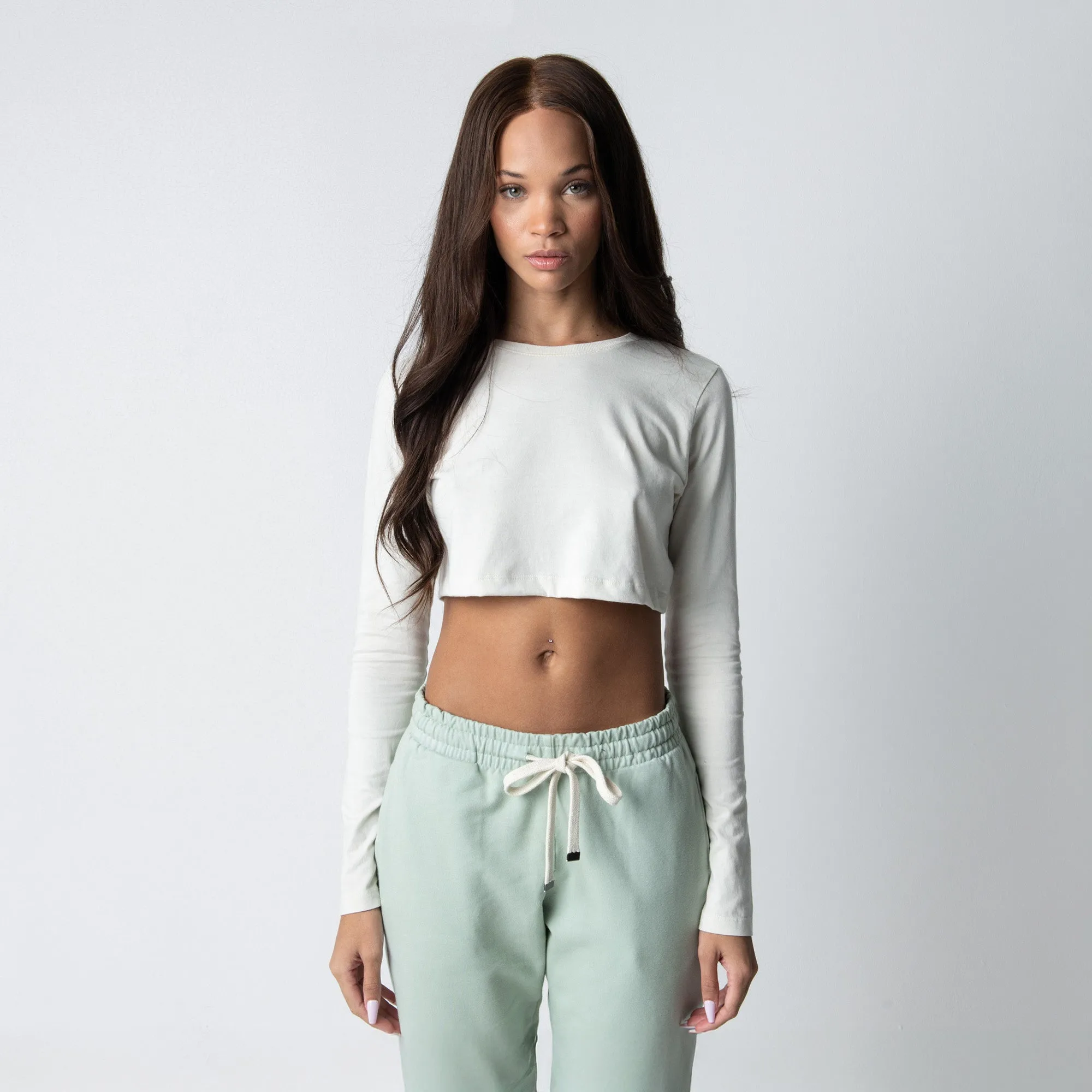 WOMENS CROP LONG SLEEVE TEE sold by Talentless product image thumbnail 4