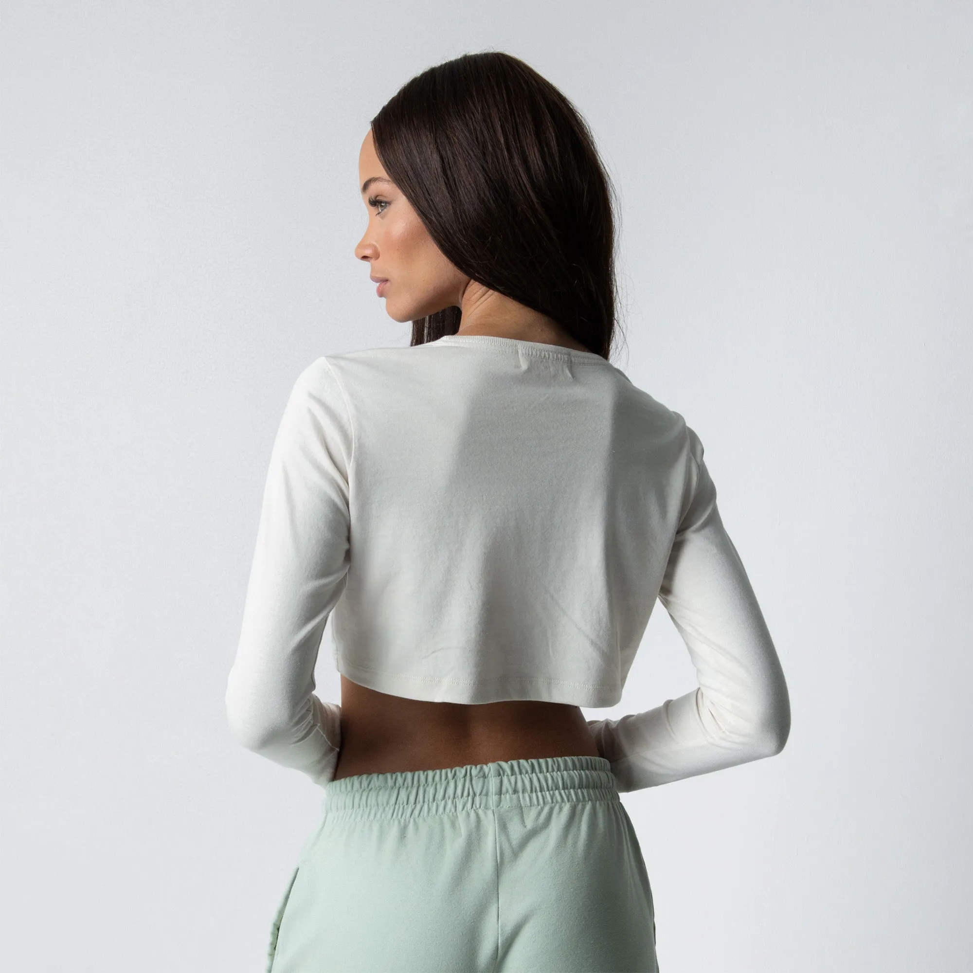 WOMENS CROP LONG SLEEVE TEE sold by Talentless product image thumbnail 5