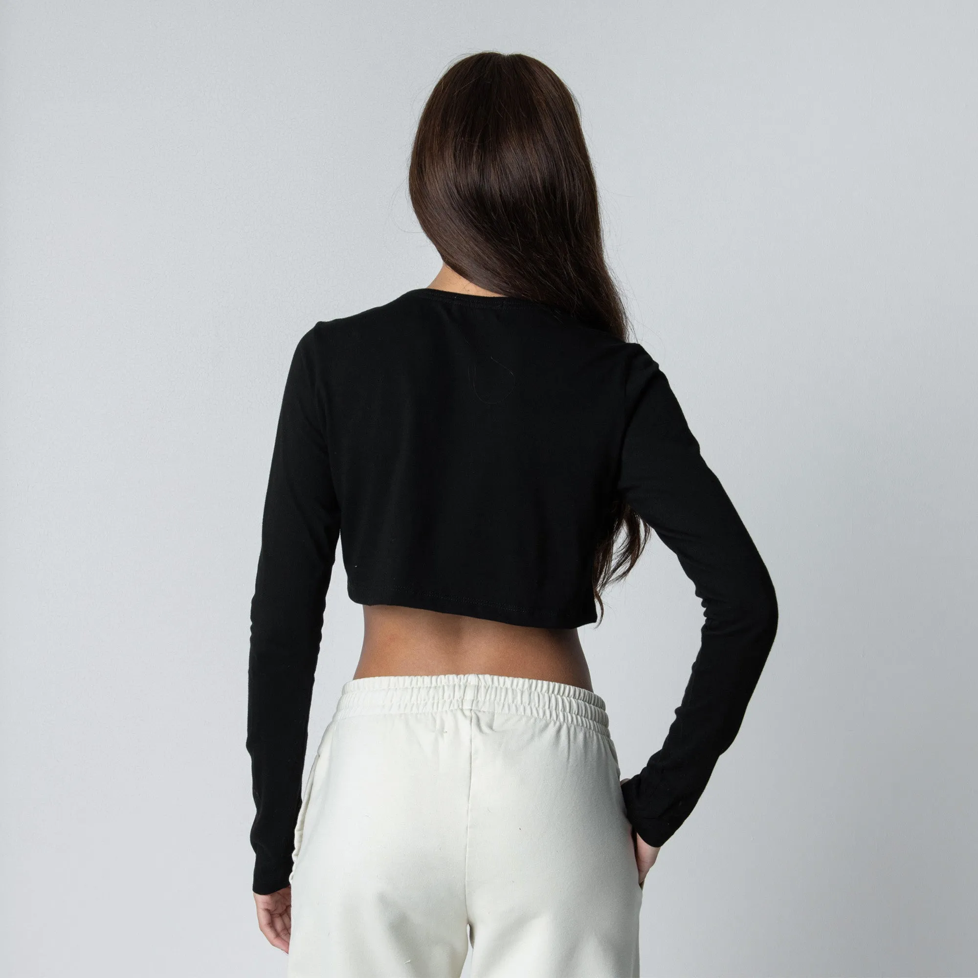 WOMENS CROP LONG SLEEVE TEE sold by Talentless product image thumbnail 3