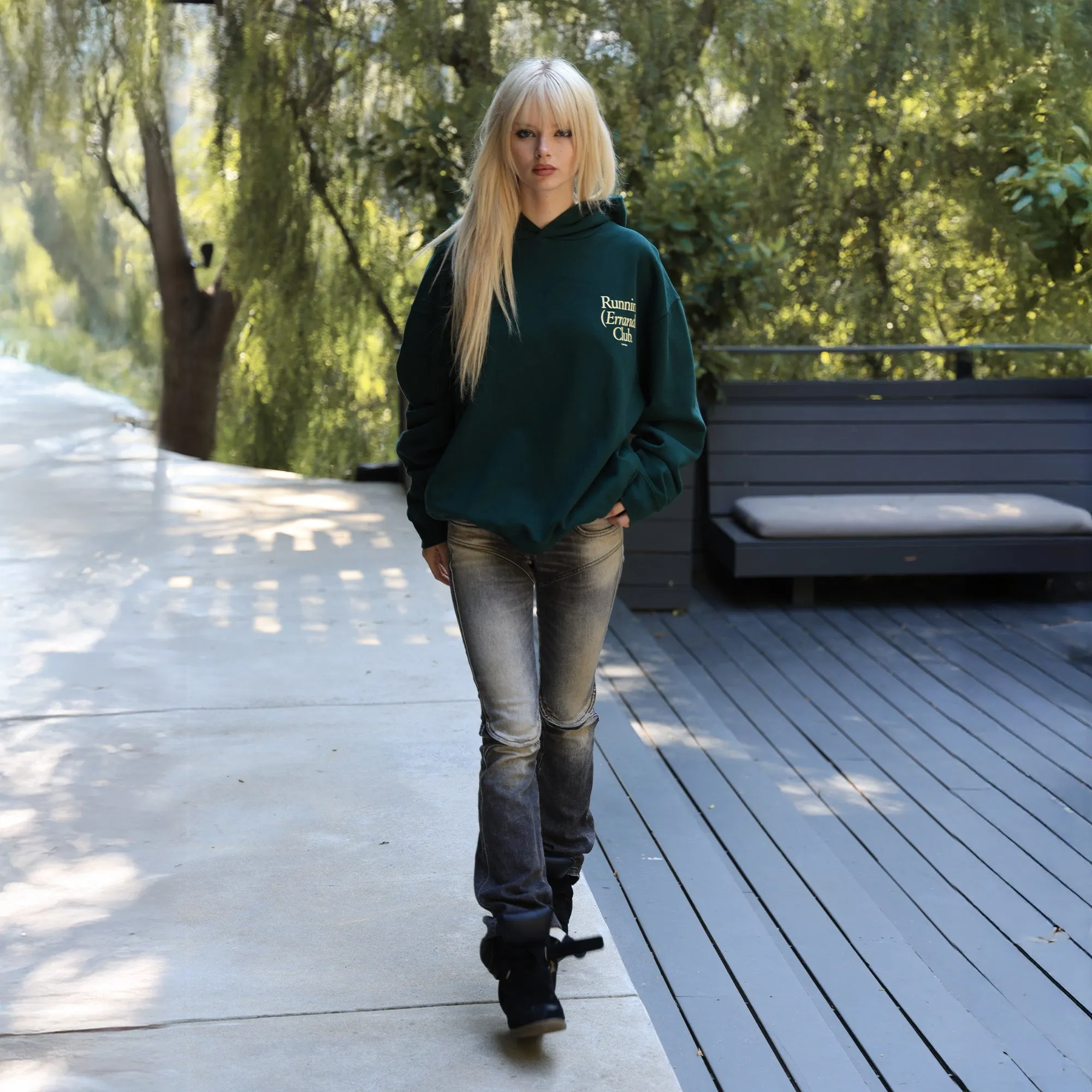 WOMENS RUNNING CLUB BOYFRIEND HOODIE sold by Talentless product image thumbnail 4