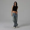WOMENS RIB FITTED CROP TANK sold by Talentless