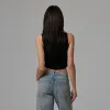 WOMENS RIB FITTED CROP TANK sold by Talentless