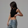 WOMENS RIB FITTED CROP TANK sold by Talentless