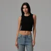 WOMENS RIB FITTED CROP TANK sold by Talentless