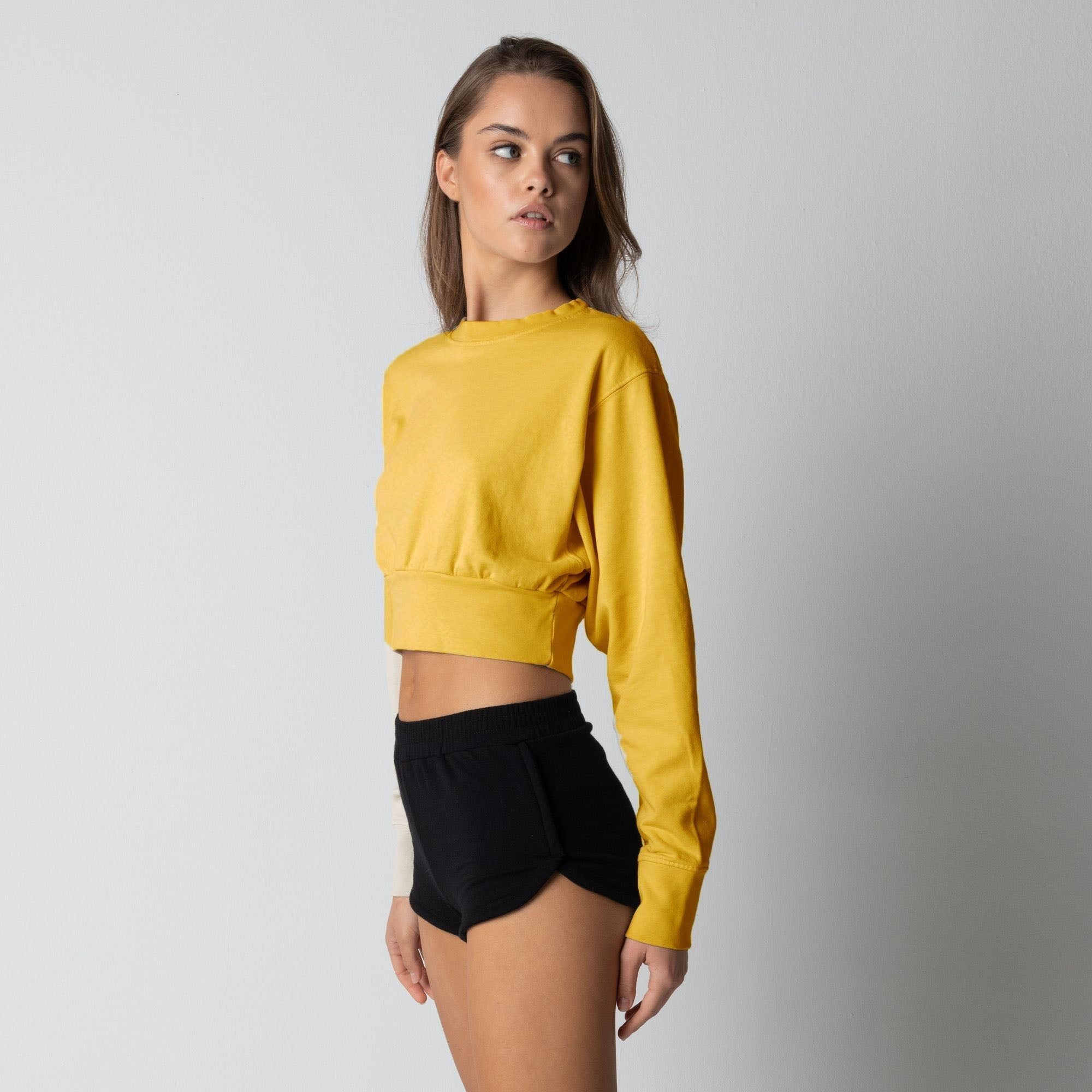 WOMENS DOLMAN CROP CREWNECK sold by Talentless product image thumbnail 3