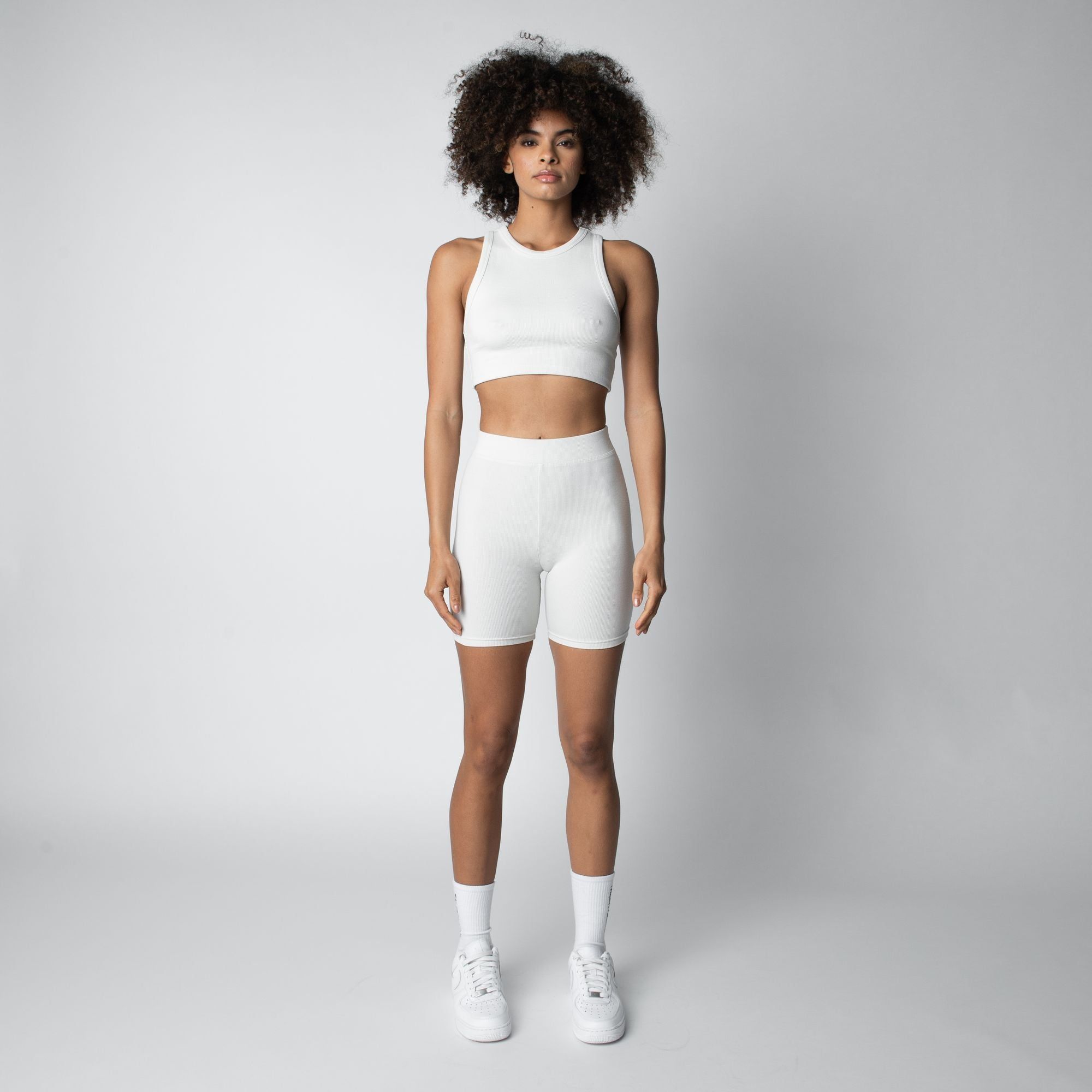 RIB HIGH-NECK CONTOUR CROPPED TANK sold by Talentless product image thumbnail 5