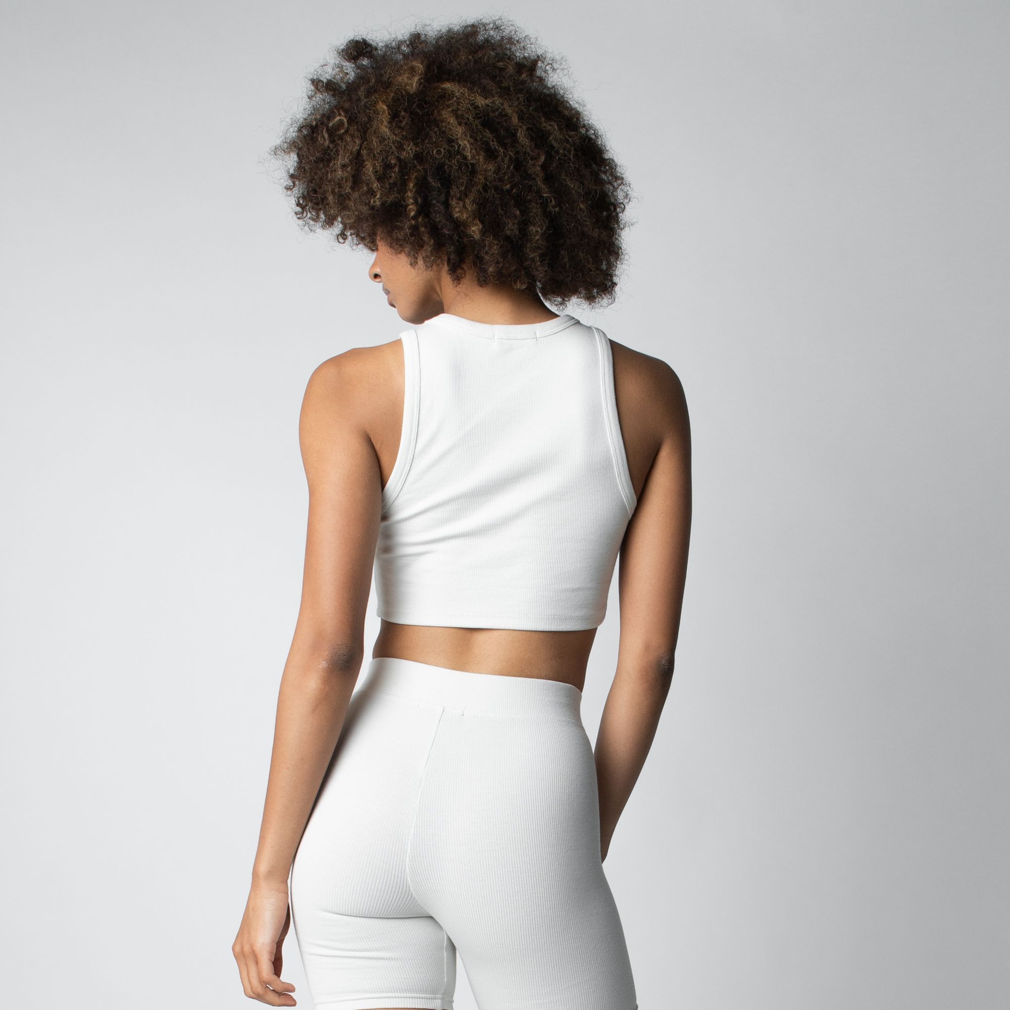 RIB HIGH-NECK CONTOUR CROPPED TANK sold by Talentless product image thumbnail 4