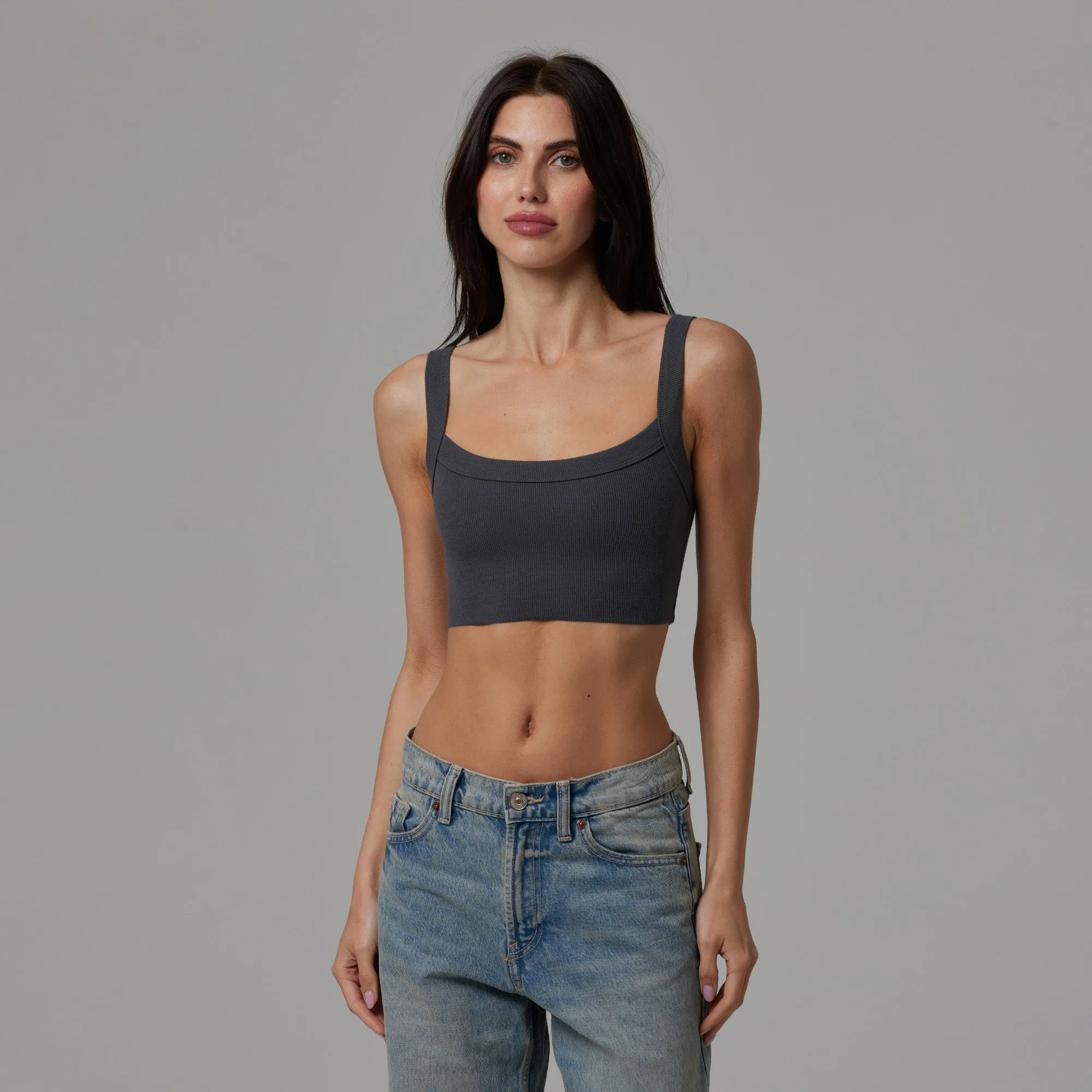 WOMENS RAW HEM RIB CROP TANK + LOUNGE PANTS BUNDLE sold by Talentless product image thumbnail 4