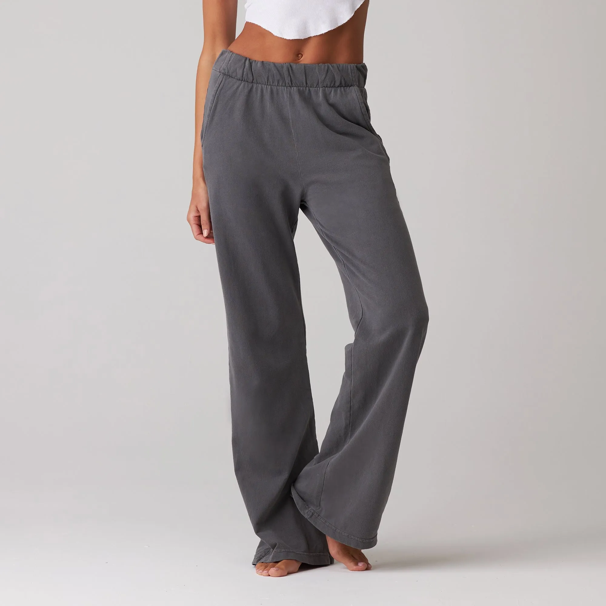 WOMENS RAW HEM RIB CROP TANK + LOUNGE PANTS BUNDLE sold by Talentless product image thumbnail 5