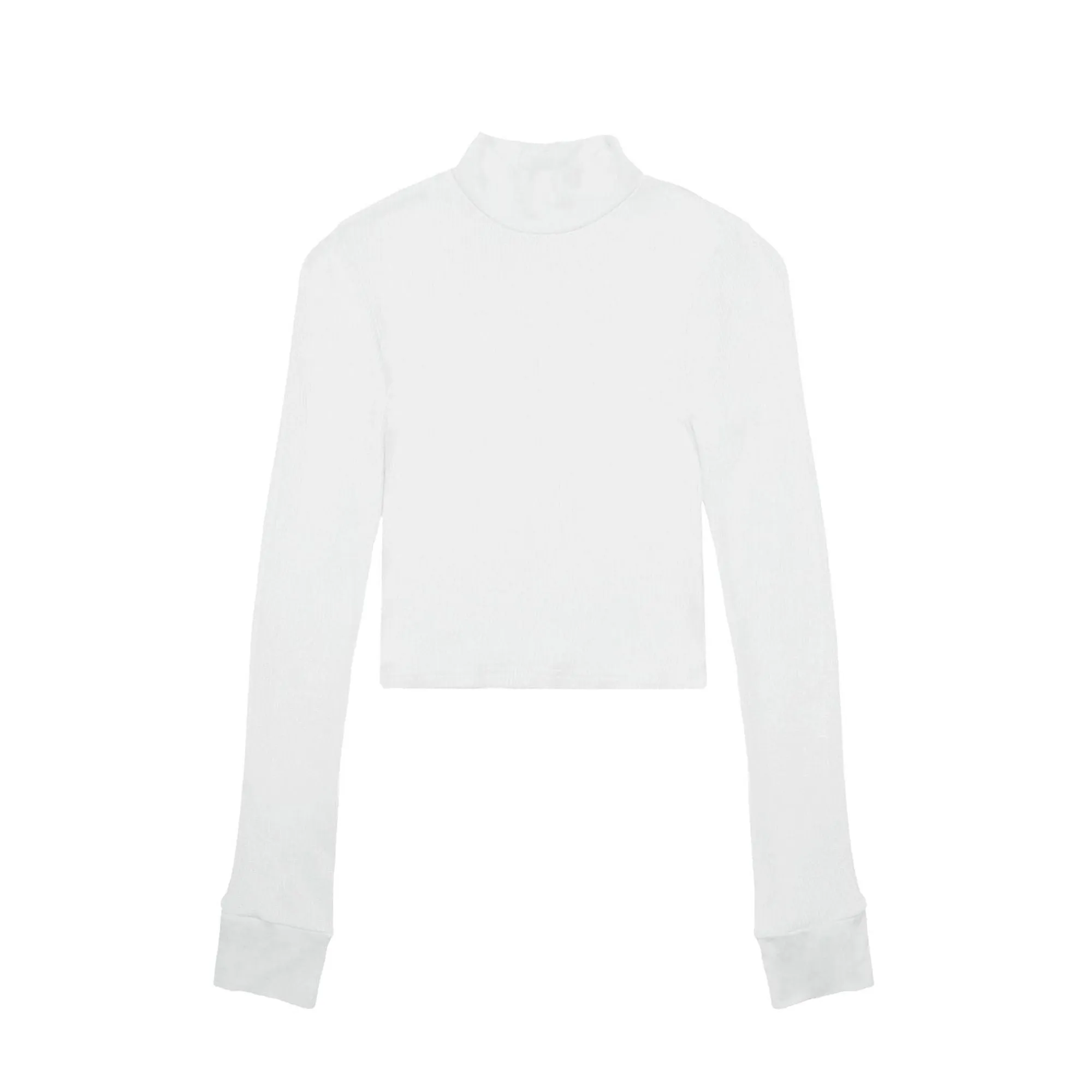 WOMENS LONG SLEEVE MOCKNECK CROP sold by Talentless