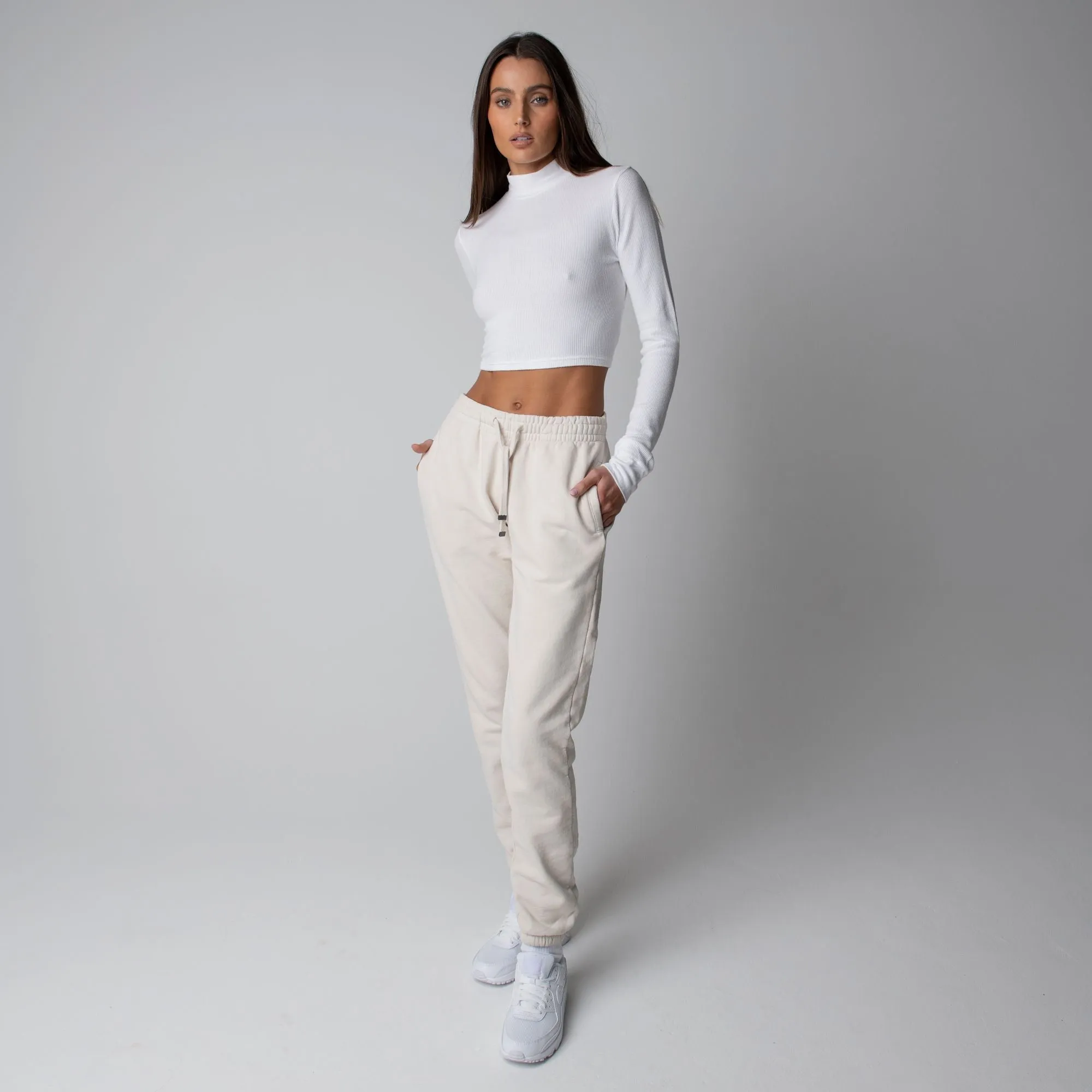 WOMENS LONG SLEEVE MOCKNECK CROP sold by Talentless product image thumbnail 5