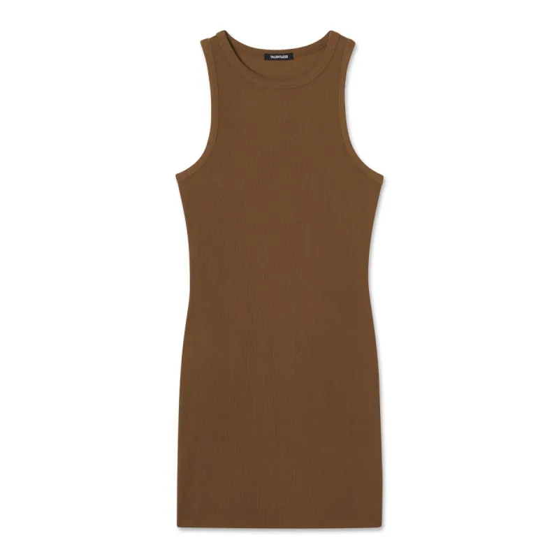 RIB HIGH-NECK CONTOUR DRESS - MID CENTURY sold by Talentless