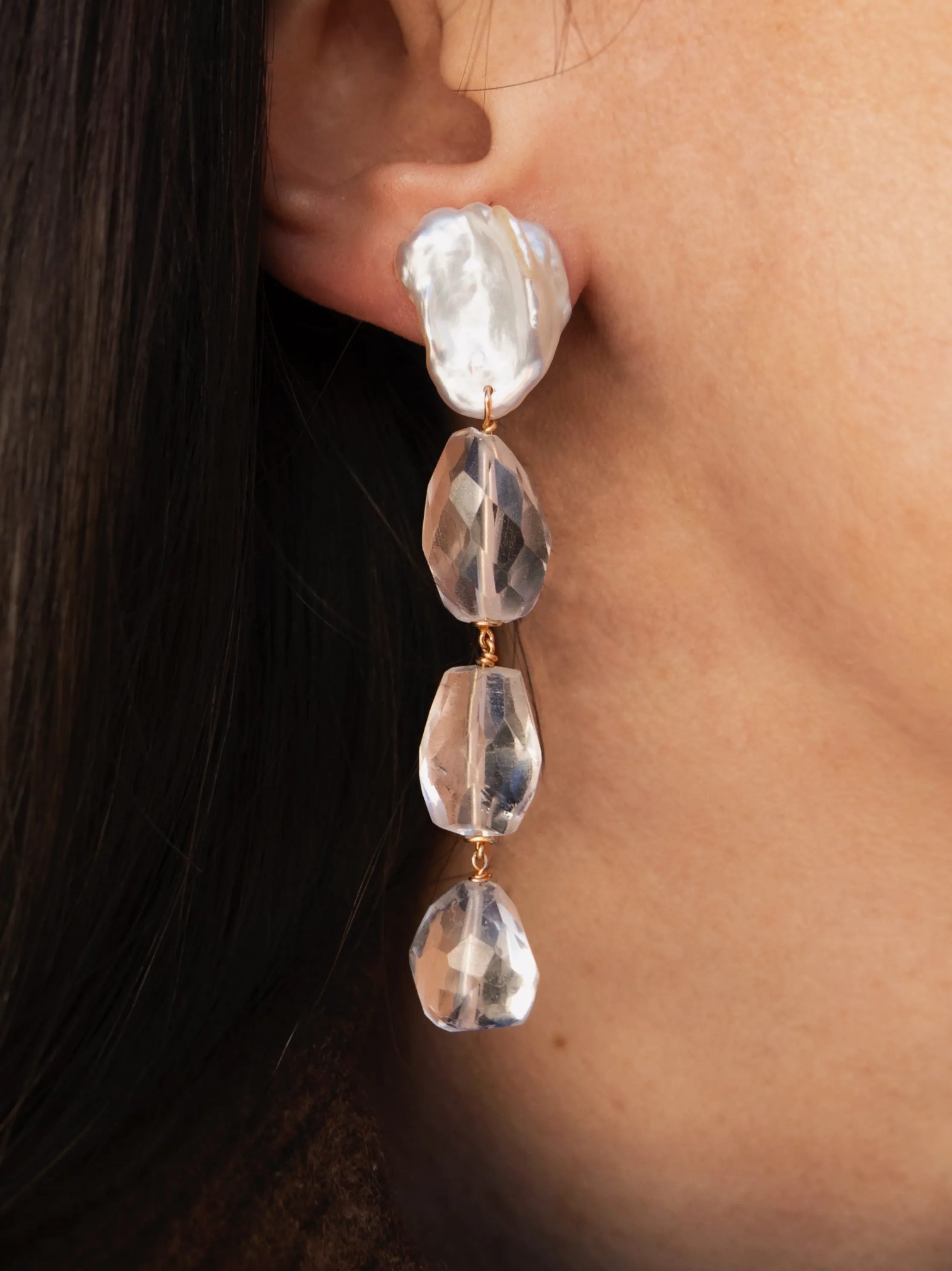 Crystal Drop Earrings sold by Adorn Pili product image thumbnail 2
