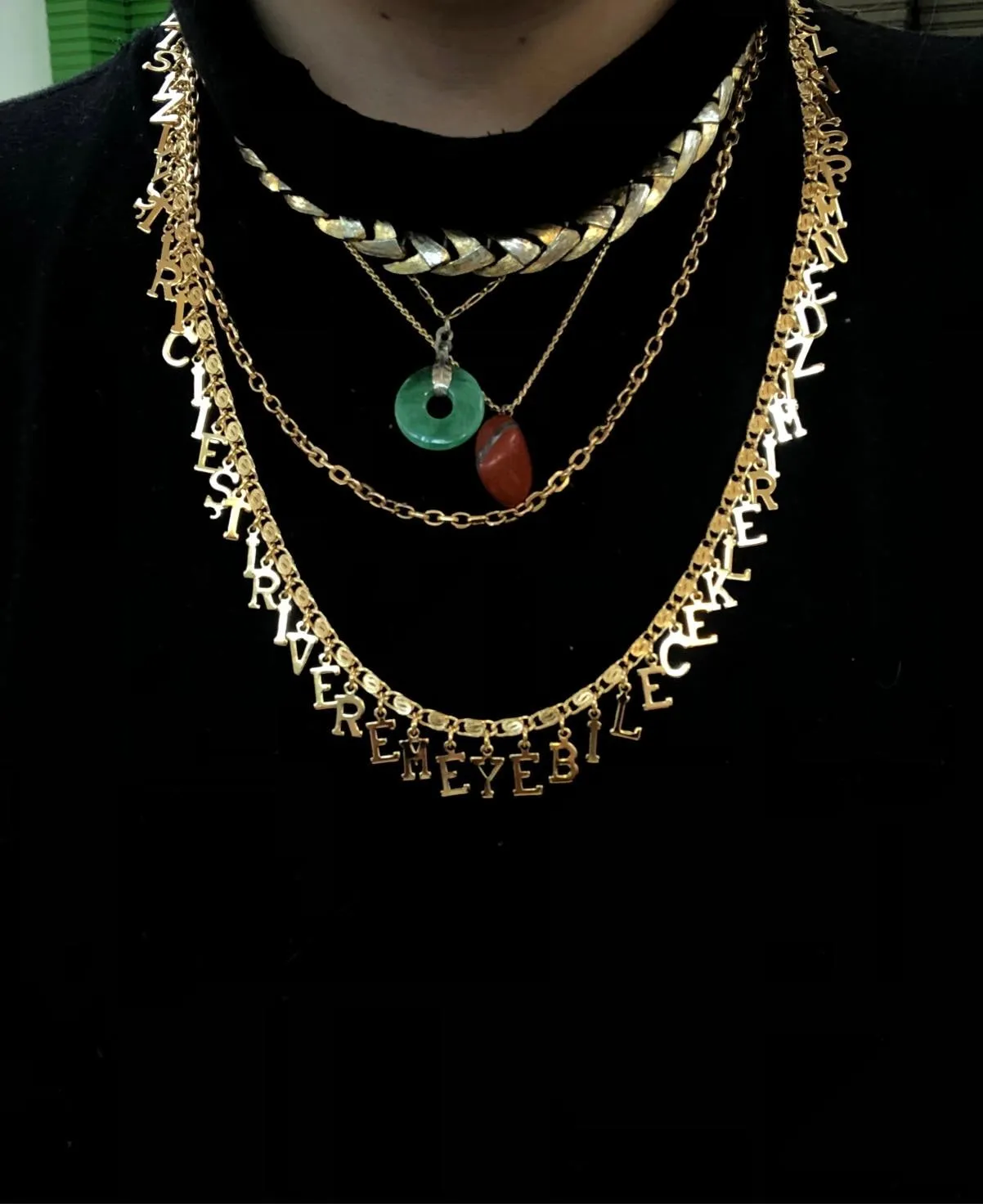 Very Weird Word necklace sold by Bangle Begum product image thumbnail 3