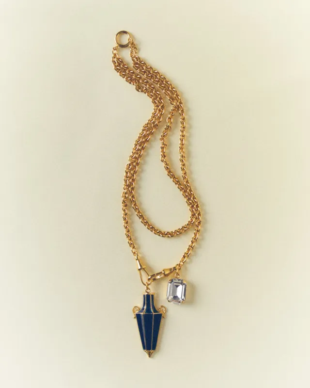 Lovers necklace Navy Vase + Strass sold by Bangle Begum
