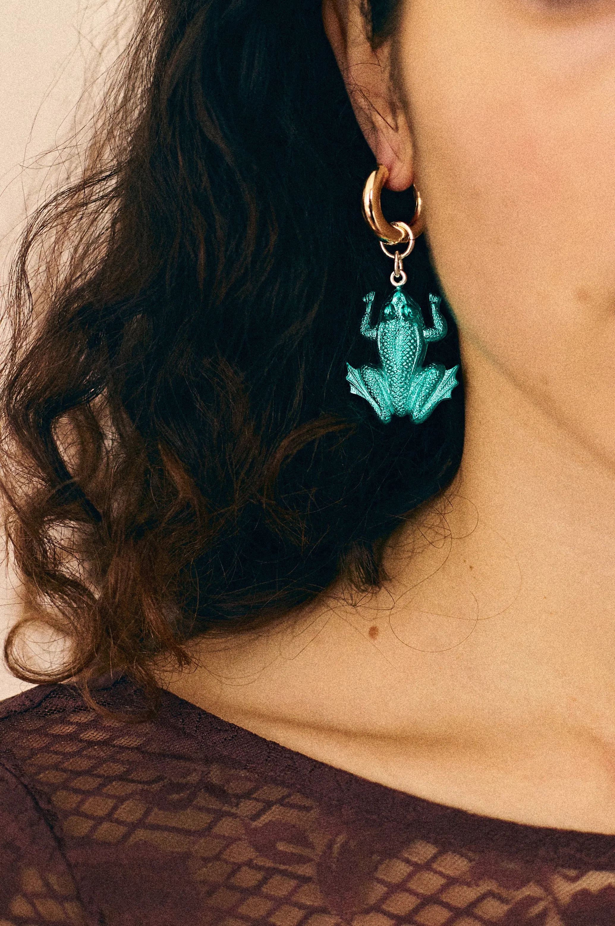 Lovers earring Frog sold by Bangle Begum