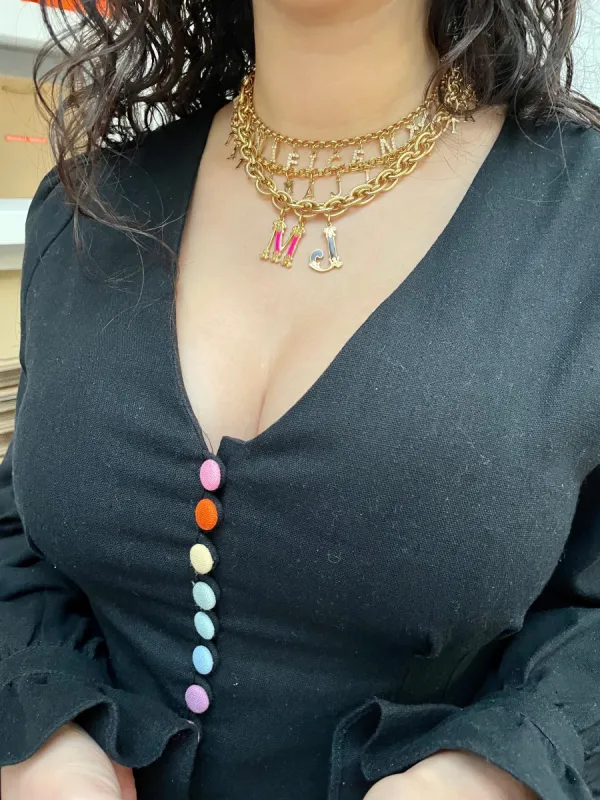 Bright Words necklace (2 letters) sold by Bangle Begum