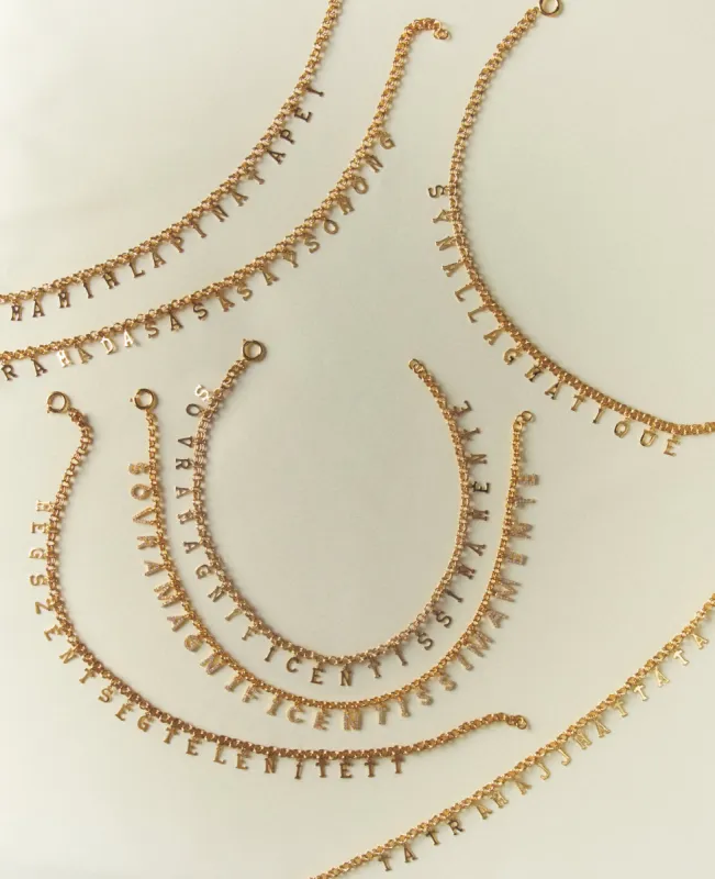 *Custom* Weird Words necklace made by Bangle Begum