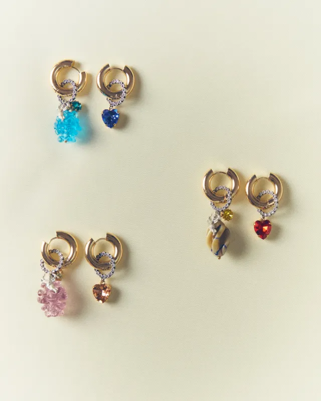 Vintage Palermo earrings Blue + Blue sold by Bangle Begum