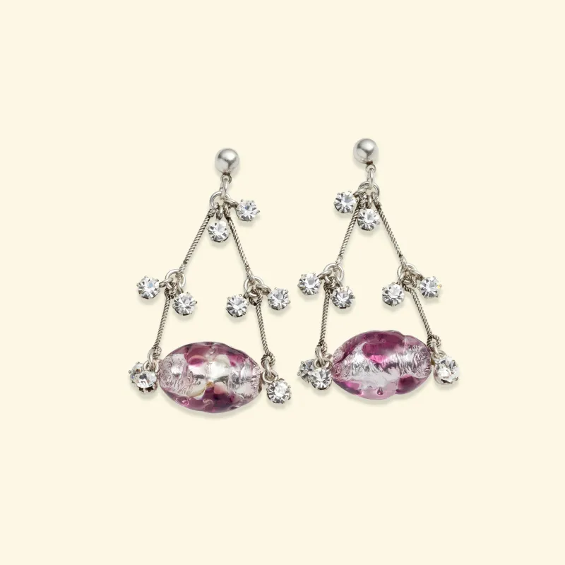Gallipoli earrings Silver Strass sold by Bangle Begum
