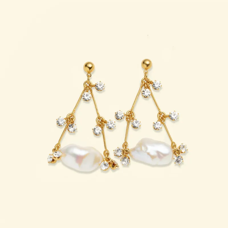 Gallipoli earrings Pearl Strass sold by Bangle Begum