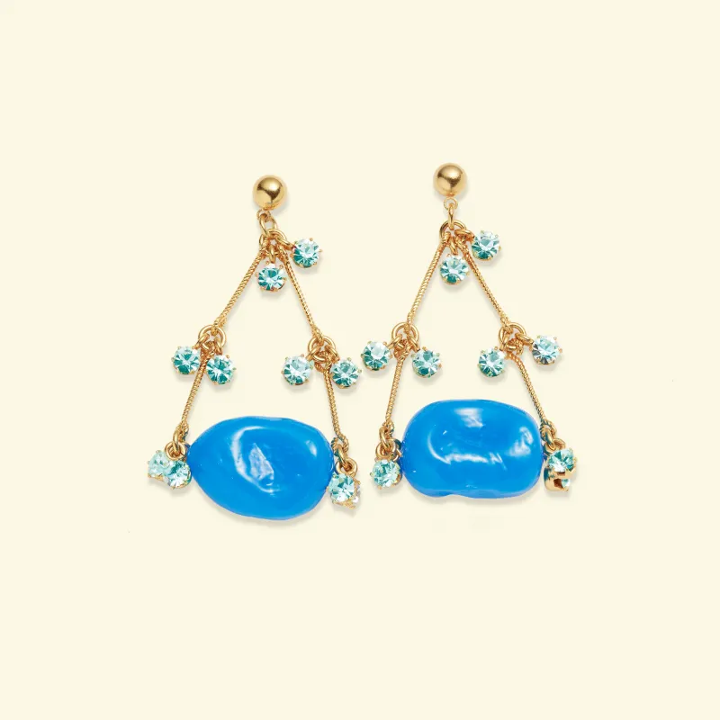 Gallipoli earrings Azure Strass sold by Bangle Begum