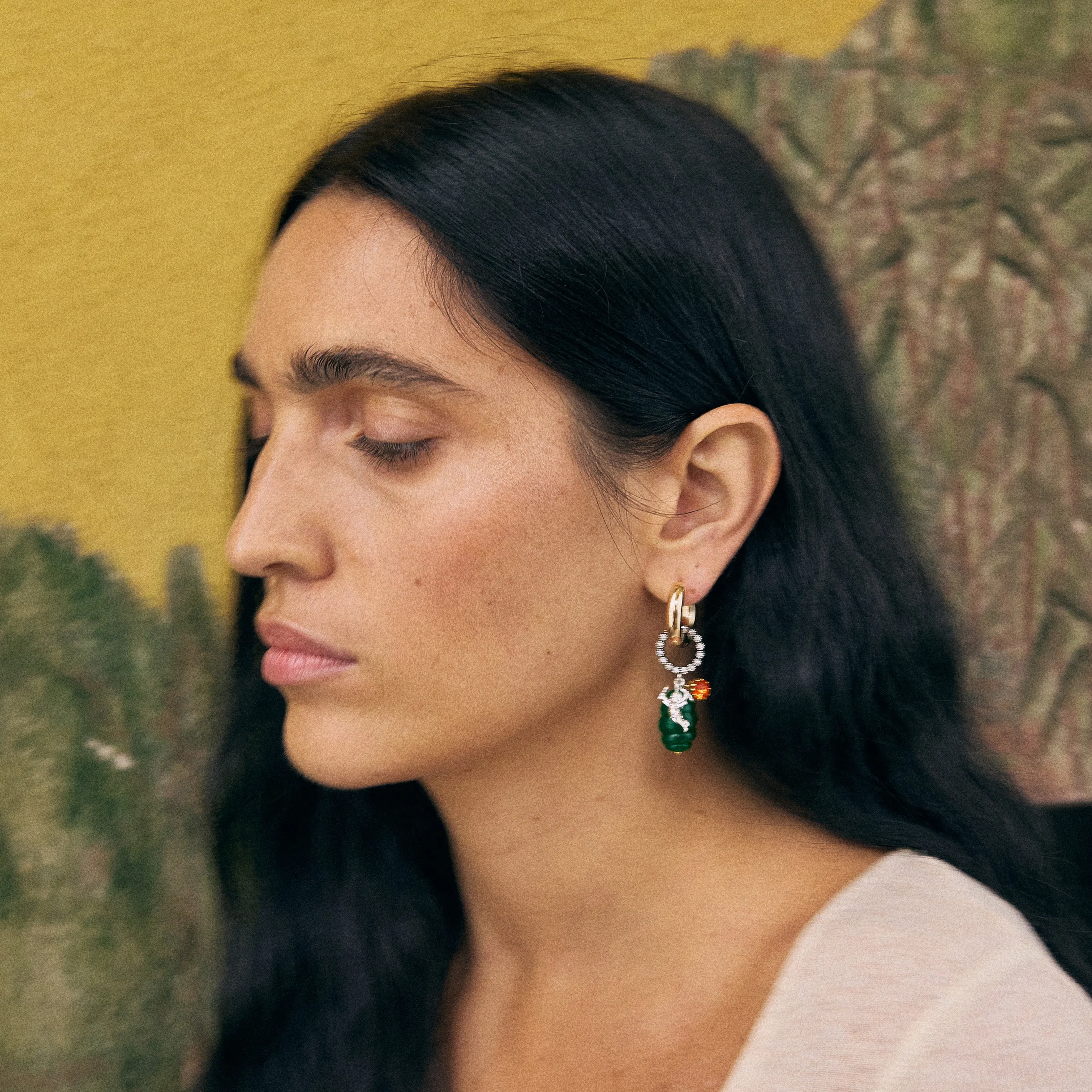 Vintage Palermo earrings Green sold by Bangle Begum product image thumbnail 3