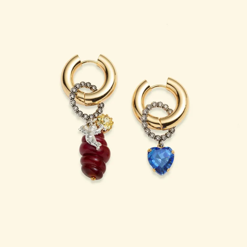 Vintage Palermo earrings Burgundy sold by Bangle Begum