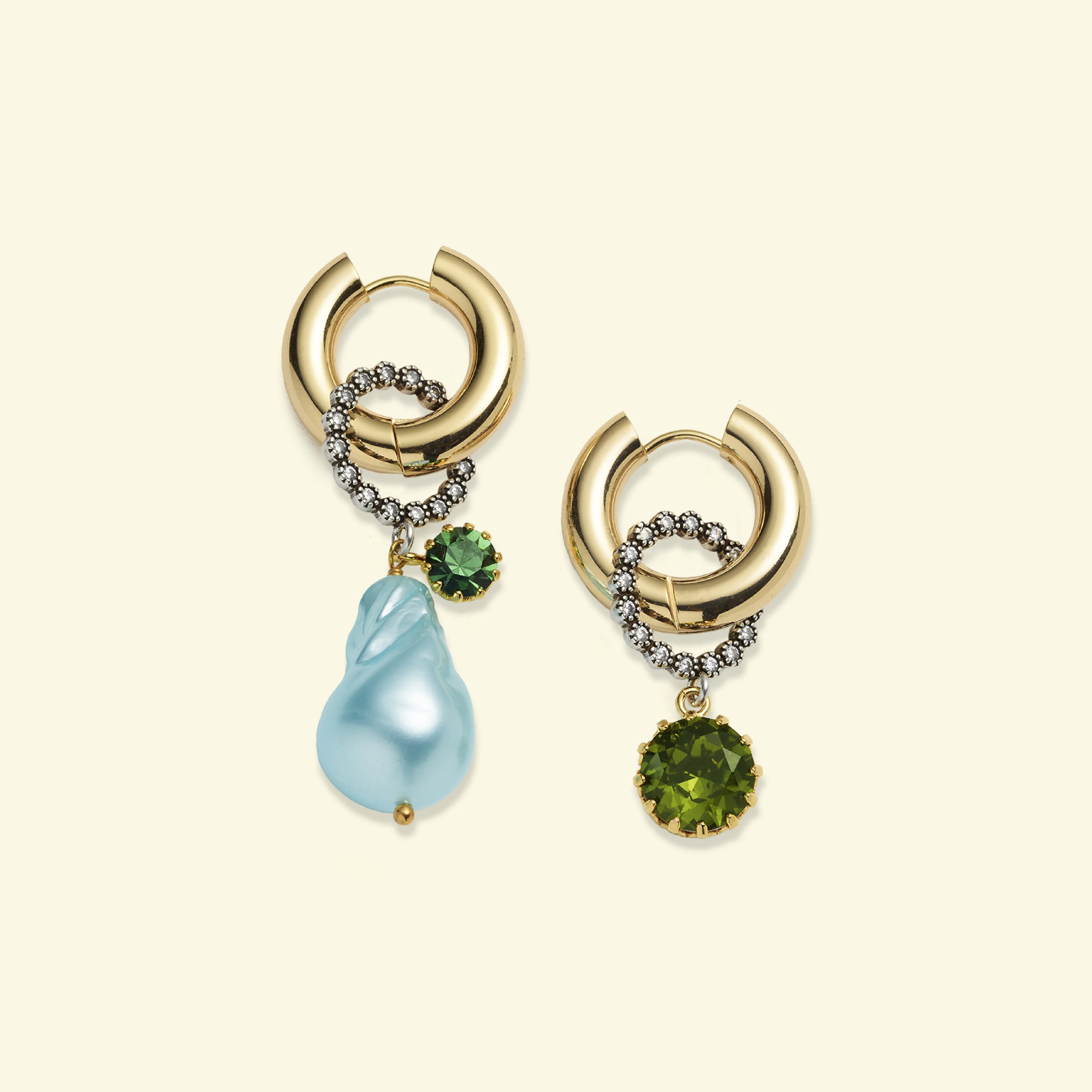 Palermo earrings Sky + Green sold by Bangle Begum product image thumbnail 2