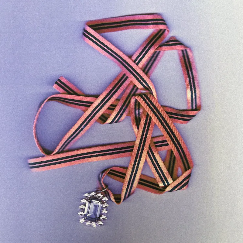 Rebecca necklace White ribbon sold by Bangle Begum