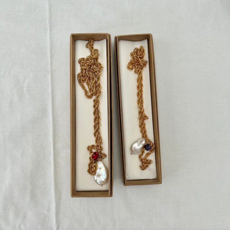 Braderie BB - Big Pearl necklace made by Bangle Begum