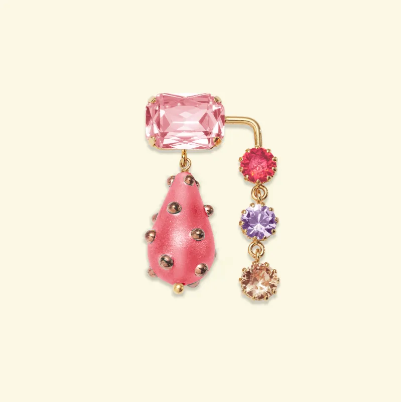 Aglaé earring Pink made by Bangle Begum