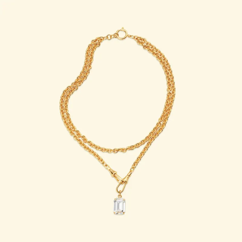 Lovers necklace White Strass made by Bangle Begum