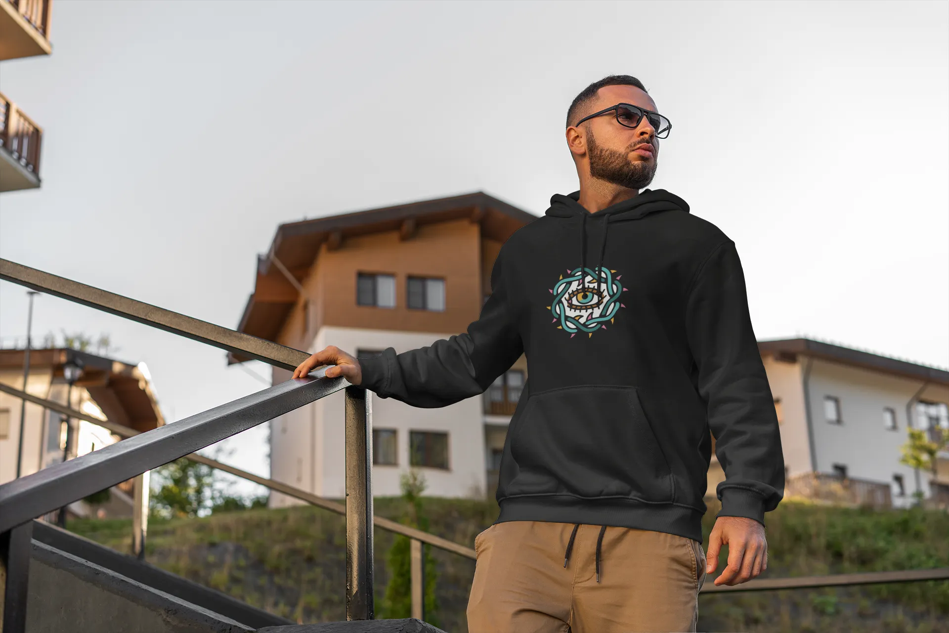 Evil Eye Oversized Hoodie sold by Ceazur product image thumbnail 4