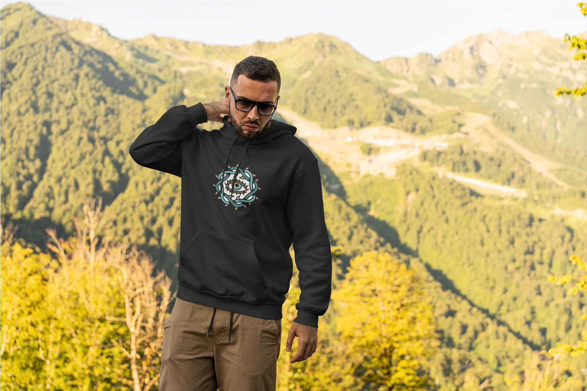 Evil Eye Oversized Hoodie sold by Ceazur product image thumbnail 2