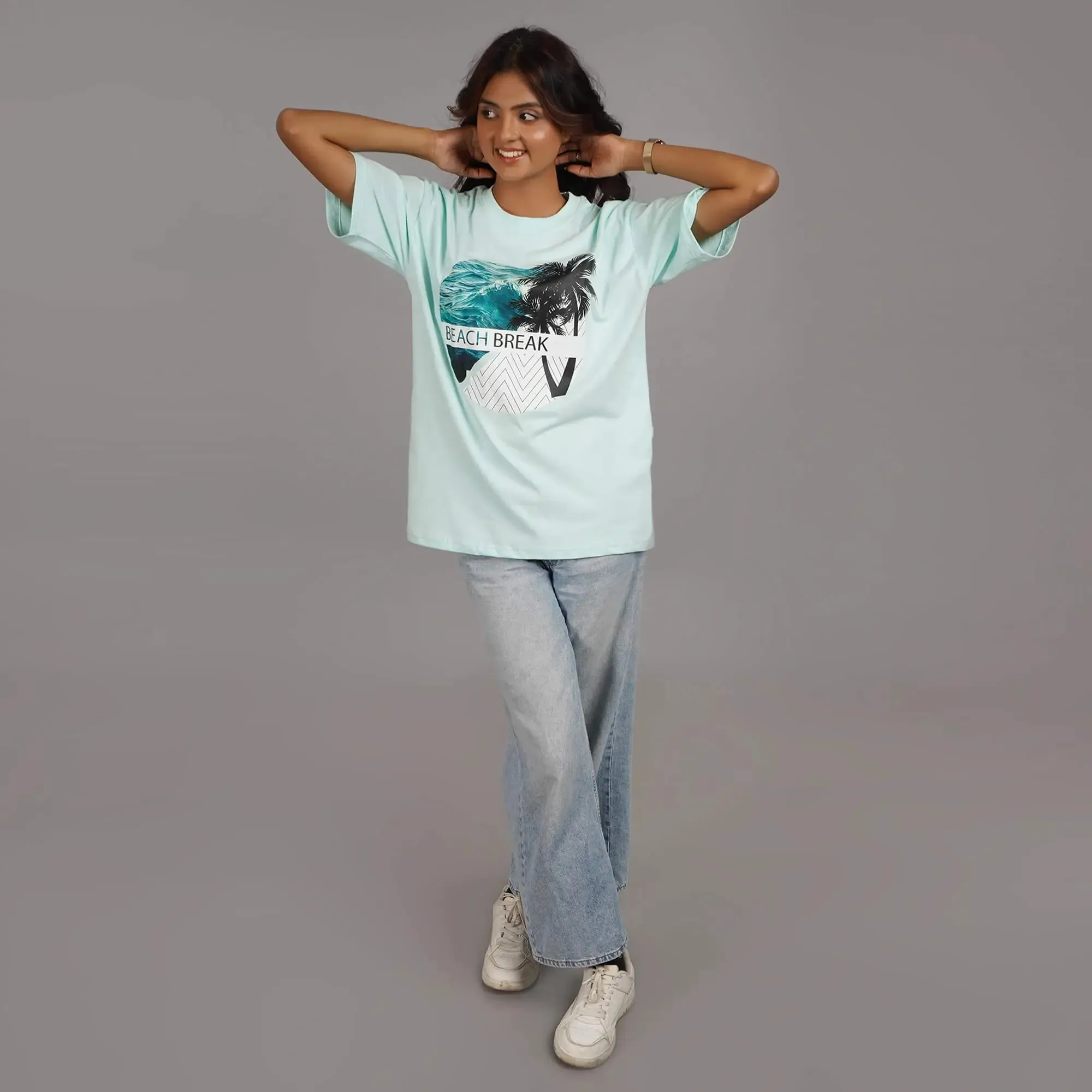 Beach Break | Beach T Shirt & Goa T Shirts For Women sold by Ceazur product image thumbnail 4