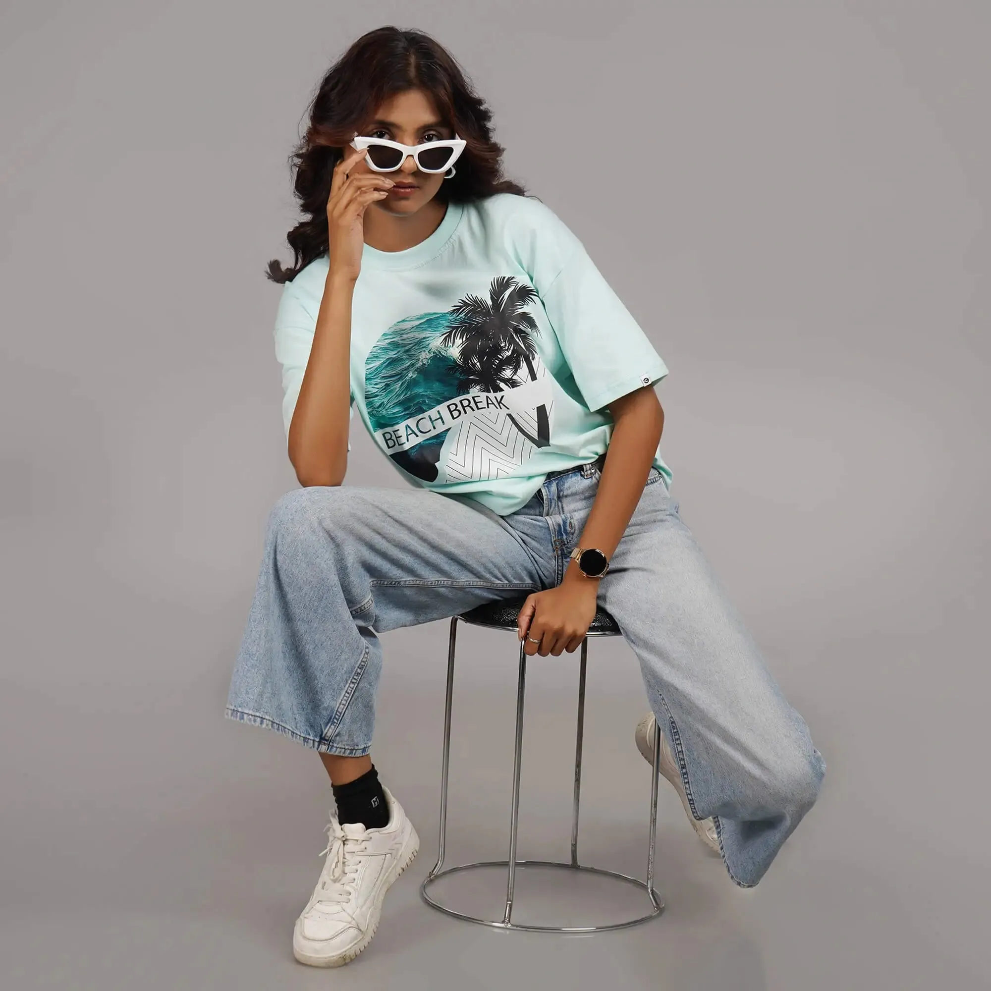 Beach Break | Beach T Shirt & Goa T Shirts For Women sold by Ceazur product image thumbnail 2