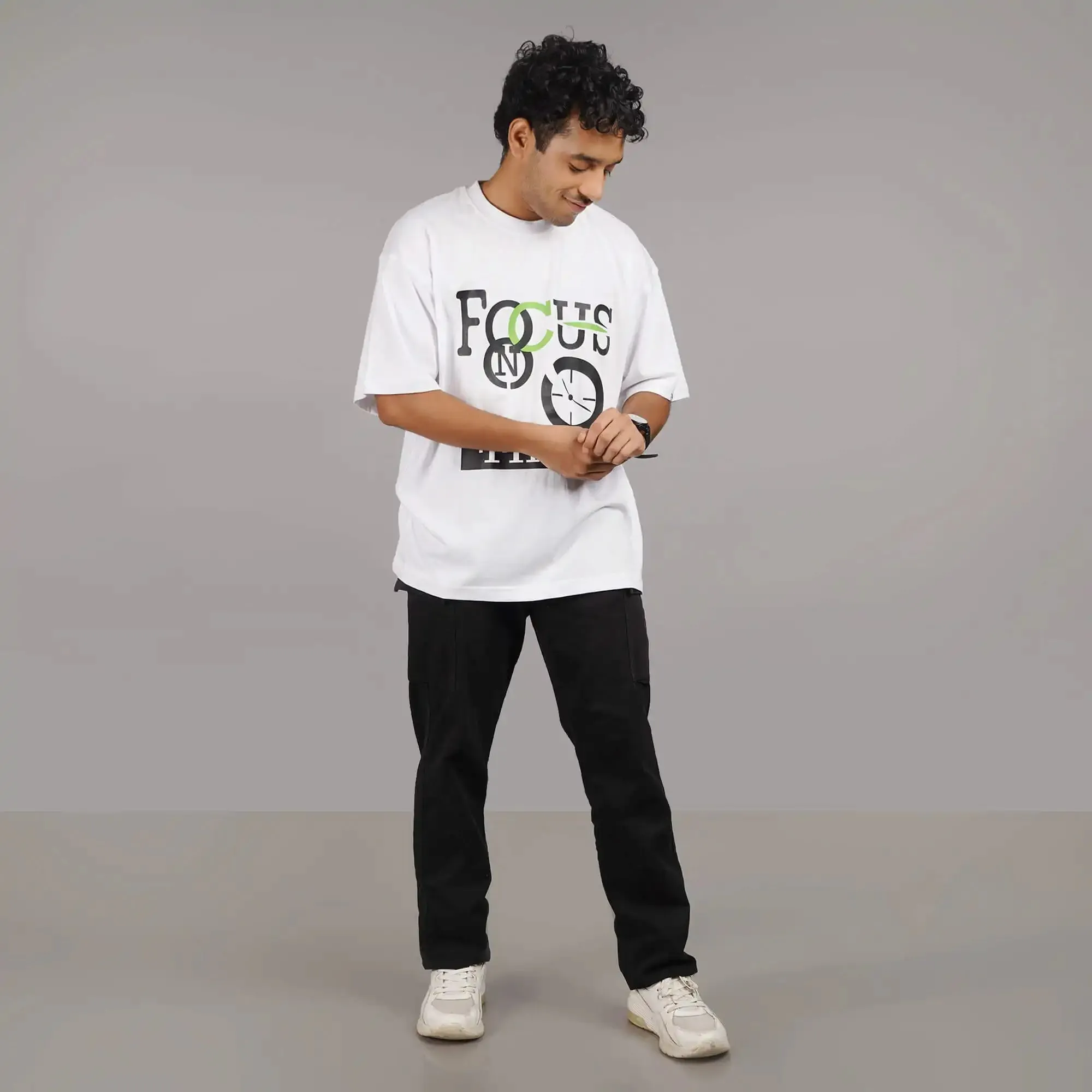 Focus On Time Oversized T-Shirt sold by Ceazur product image thumbnail 3
