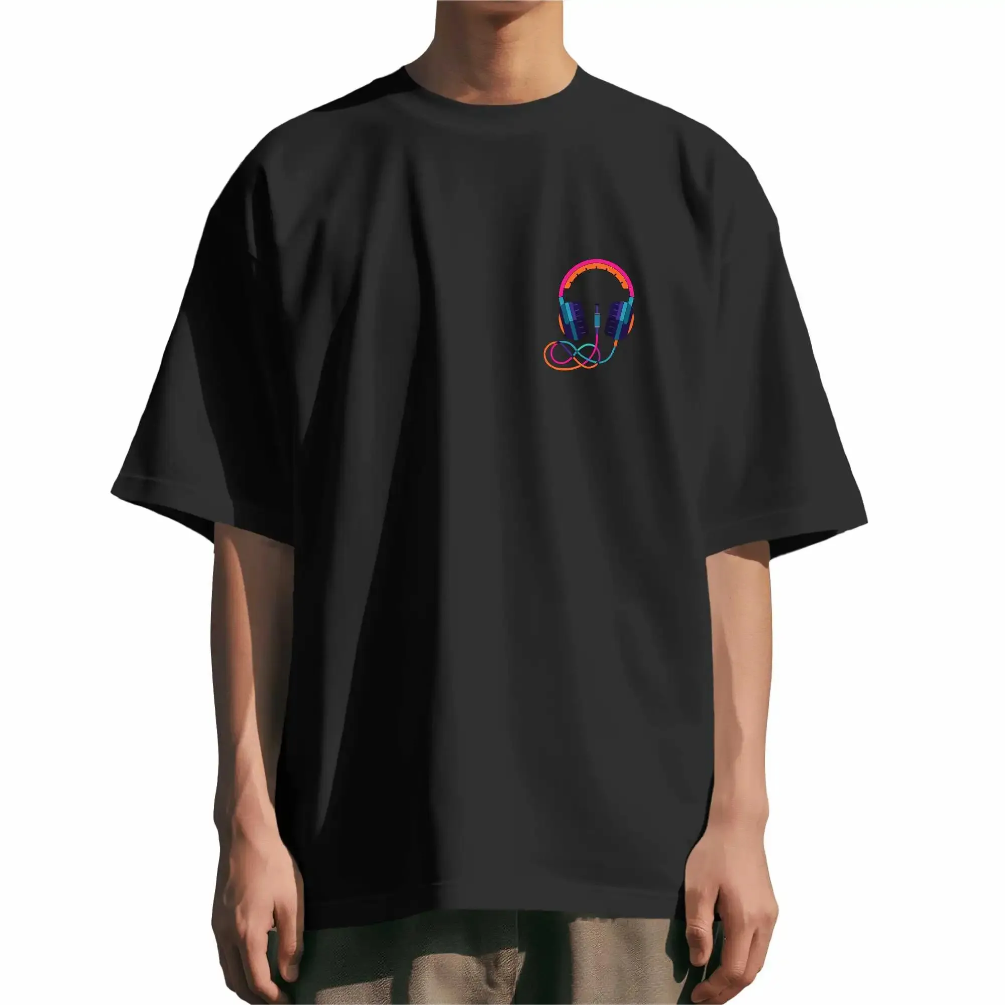 Headphone Oversized T-Shirt sold by Ceazur product image thumbnail 3