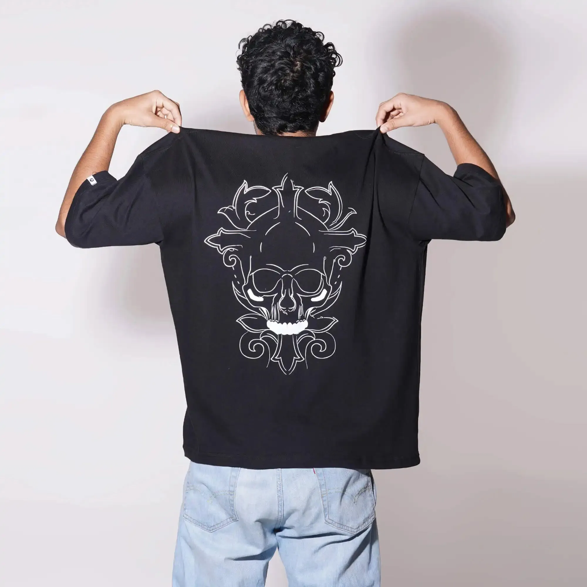 Reflective Skull Oversized T-Shirt sold by Ceazur product image thumbnail 2