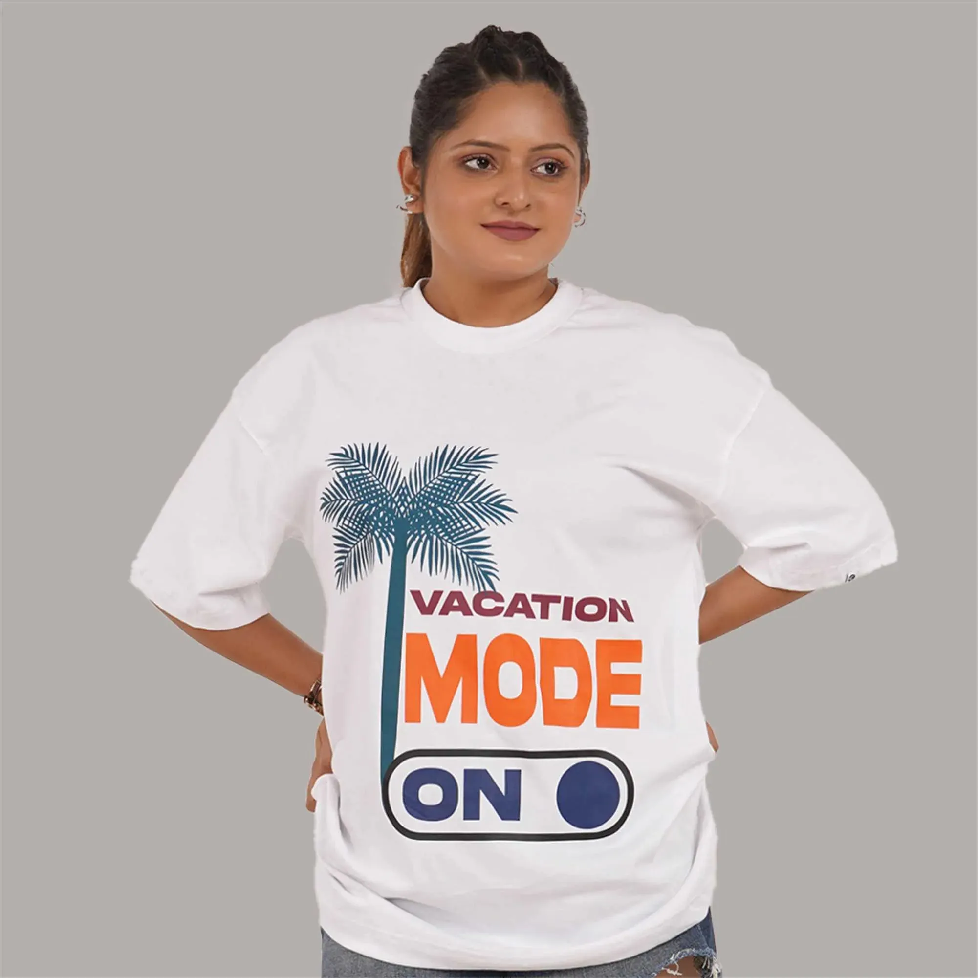 Vacation Mode On Oversized T-Shirt sold by Ceazur product image thumbnail 5