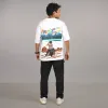 Bike Rider : White Oversize T Shirt sold by Ceazur
