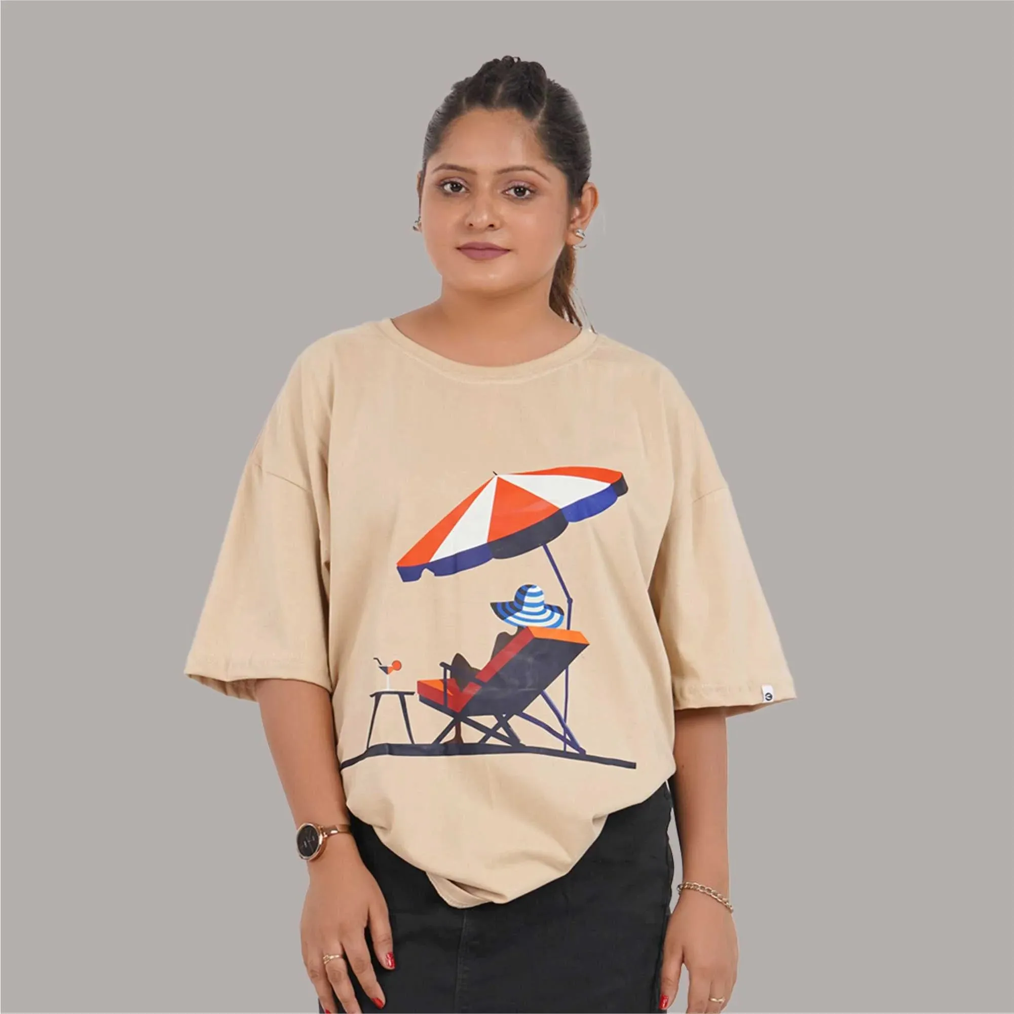 Sun Beach Oversized T-Shirt sold by Ceazur product image thumbnail 5
