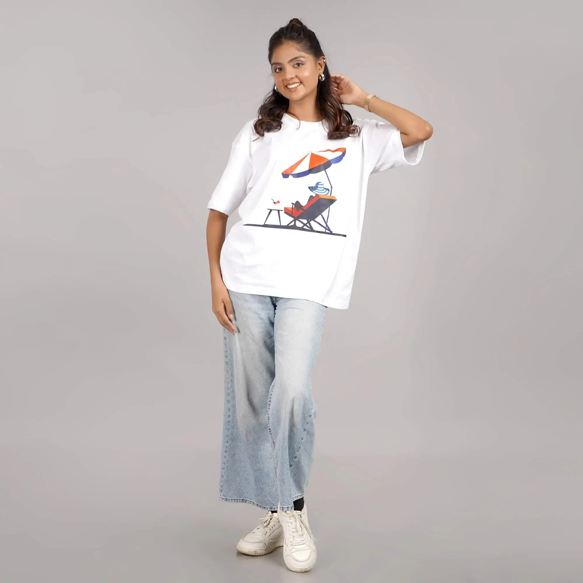 Sun Beach Oversized T-Shirt sold by Ceazur product image thumbnail 2